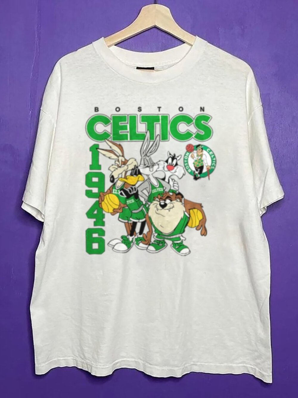 Vintage 90s Boston Celtics Looney Tunes 1946 All Star Basketball Unisex Shirt
